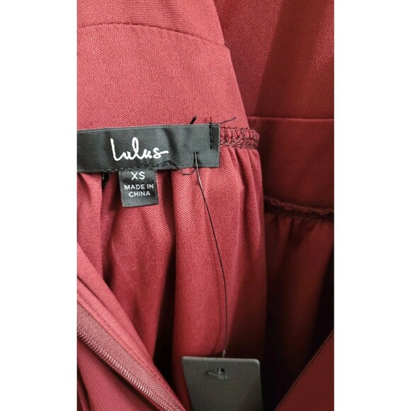 Lulus Passionate Promise XS Burgundy Lace Maxi Dress Evening Gown 67945 Holiday - Picture 2 of 8